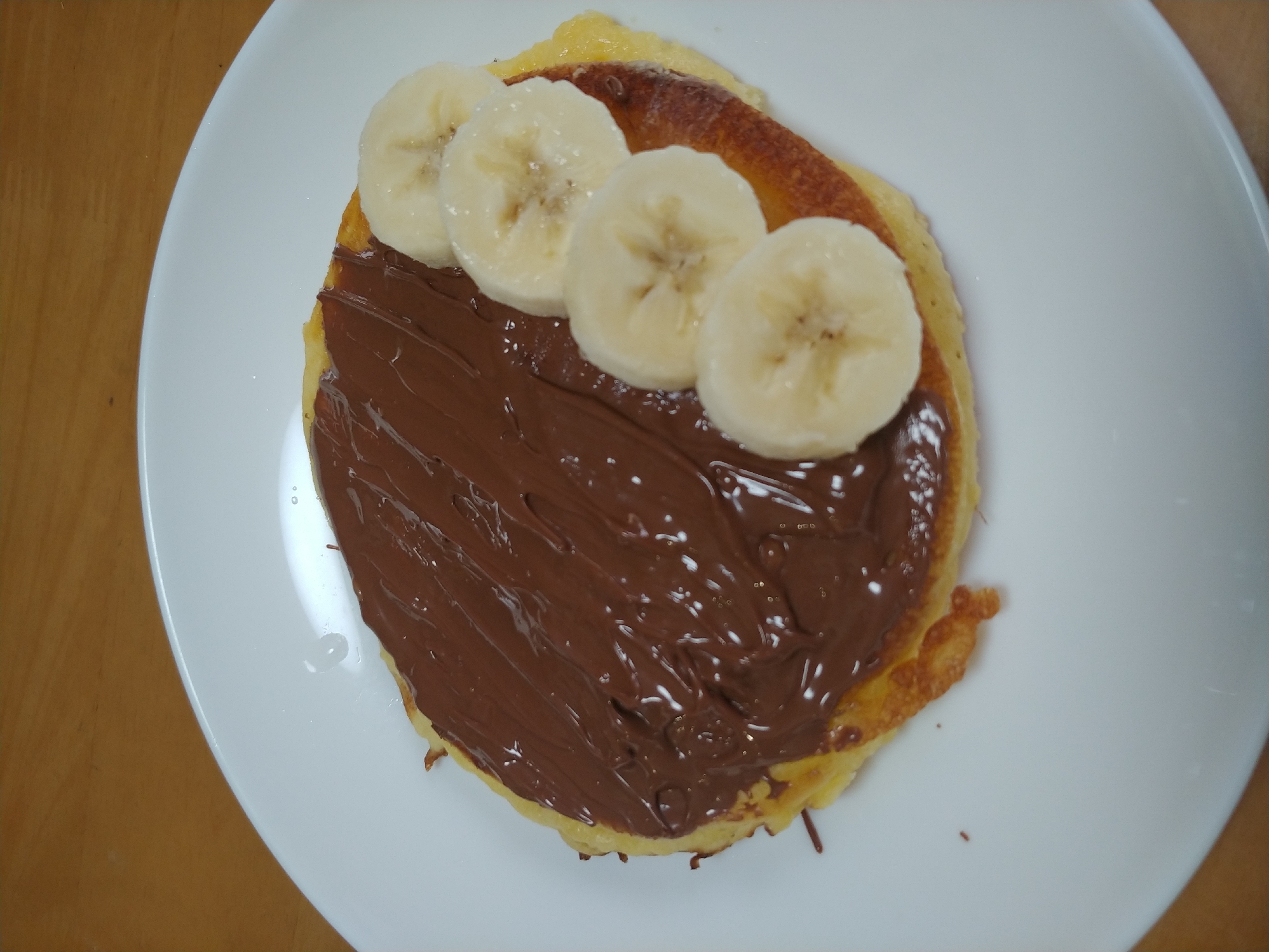 バナナチョコレートのパンケーキ