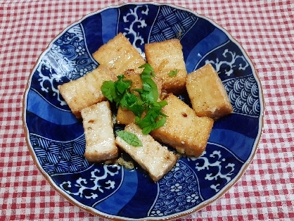 厚揚げに醤油マヨ味がすごく合いました。また作ります。有難うございました。