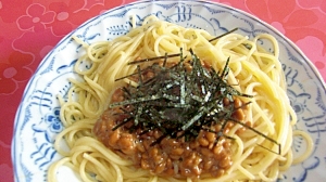 納豆＆海苔あっさりパスタ