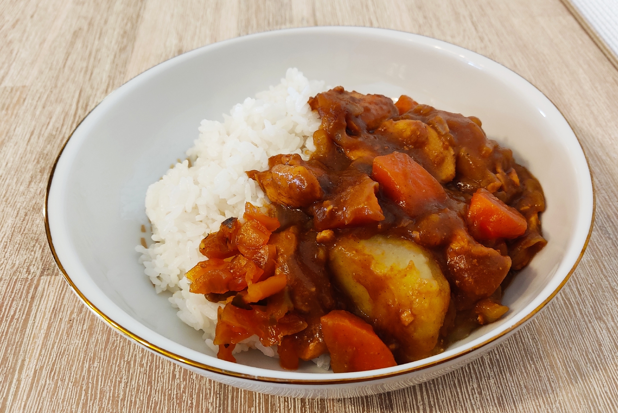 オリーブオイルで☆鶏むね肉のさっぱりカレー