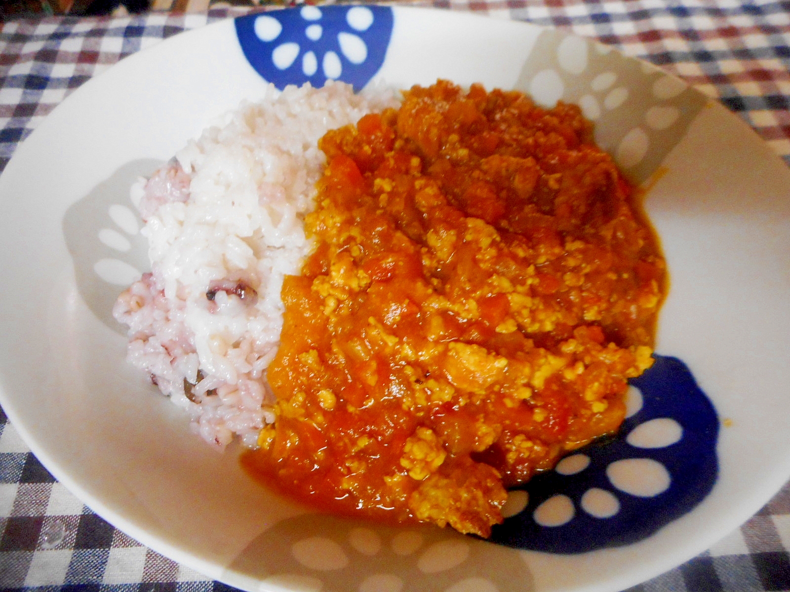 鶏ひき肉とカボチャのキーマカレー