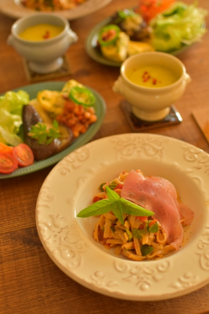 蕎麦粉のパスタ〜ピッツォッケリ〜