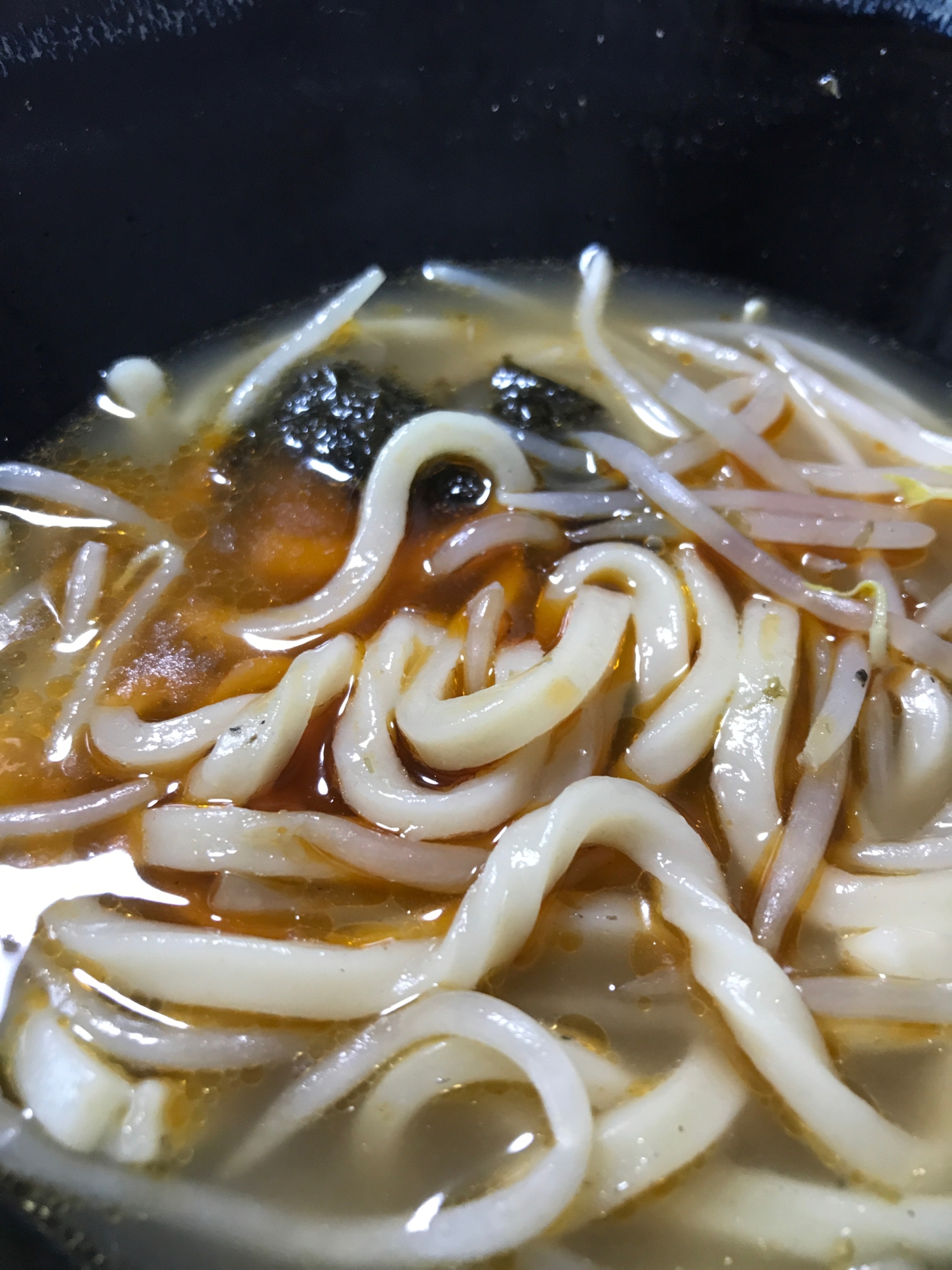 もやしのあんかけ、うどん