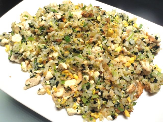 ホウレン草豆腐チャーハン