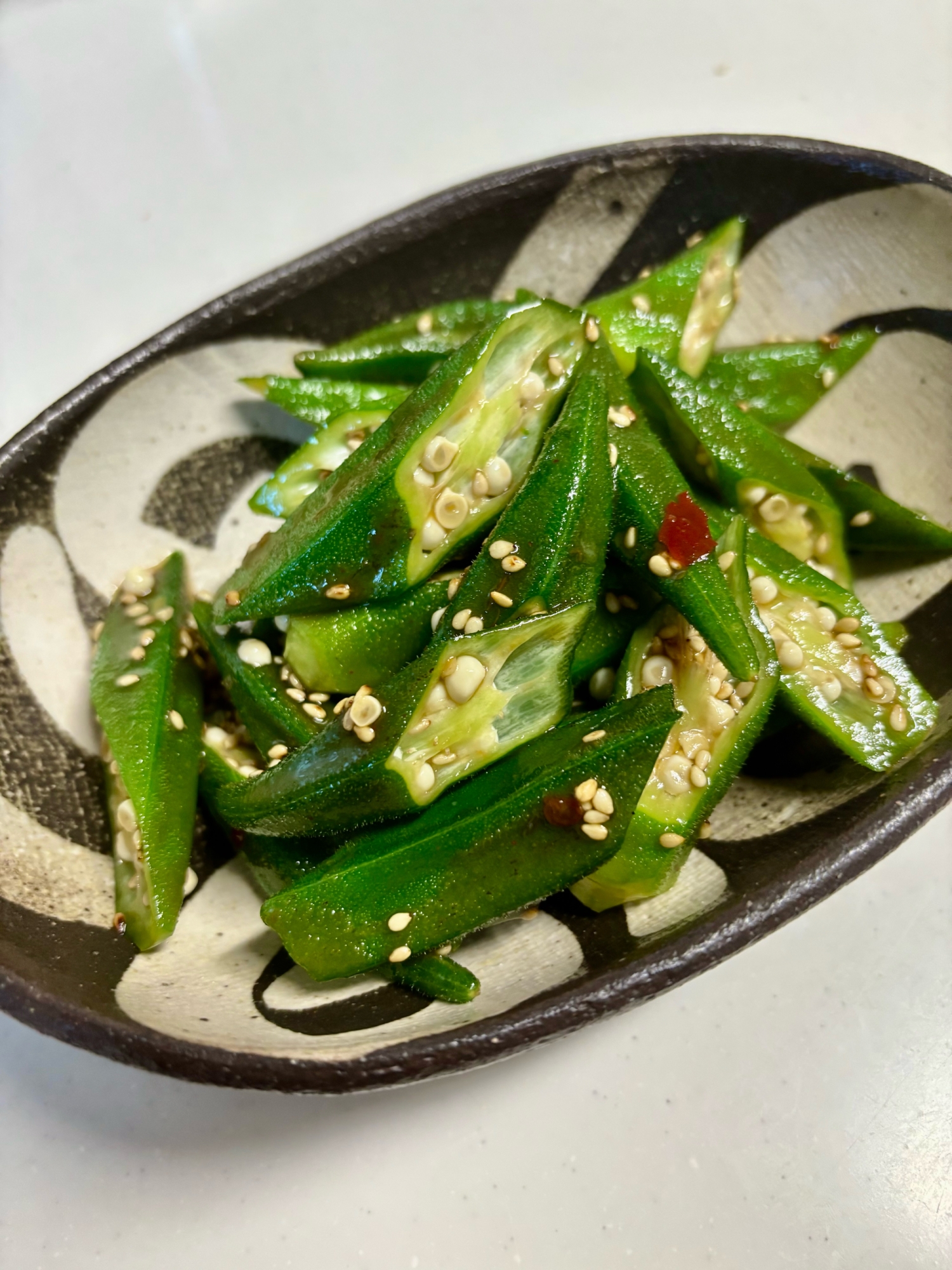 オクラのピリ辛和え