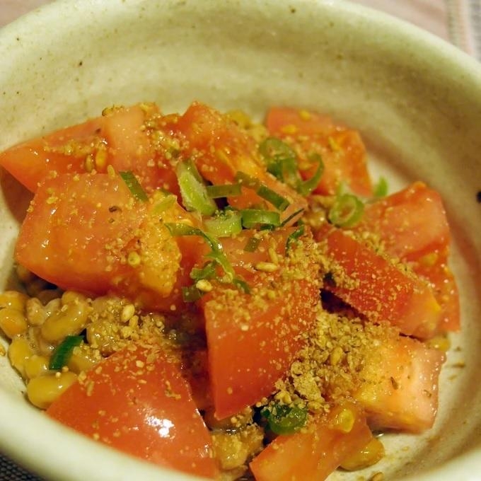 トマト胡麻ネギ納豆