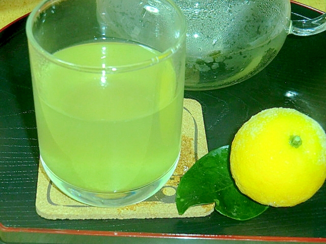 柚子JAMと緑茶のカクテル風