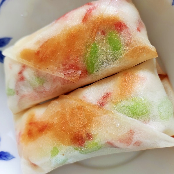 はんぺん 小エビ 枝豆の焼き春巻き レシピ 作り方 By Waku 楽天レシピ はんぺん 小エビ 枝豆の焼き春巻き レシピ 作り方 By Waku 楽天レシピ