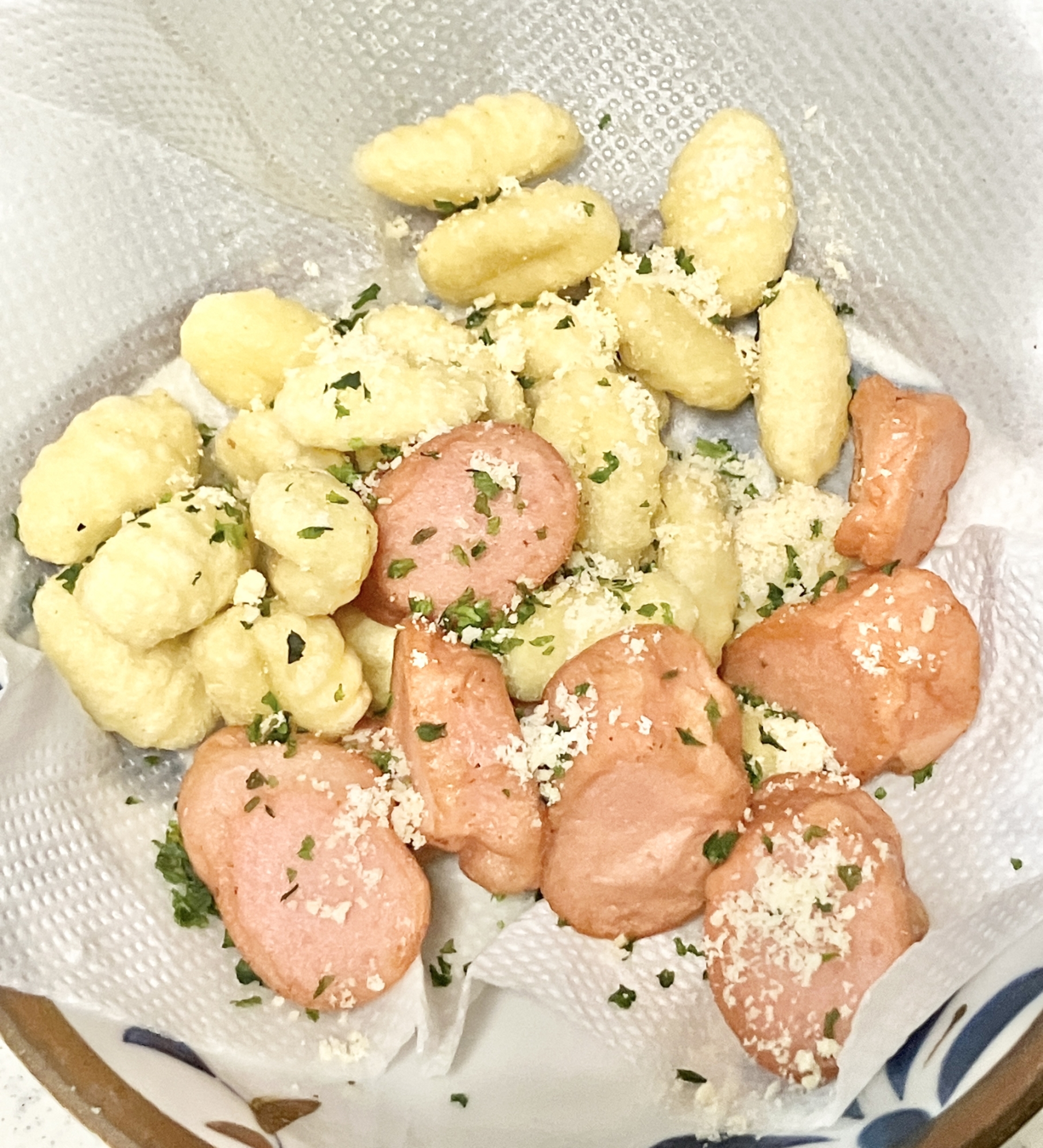 簡単⭐︎ニョッキと魚肉ソーセージ揚げ