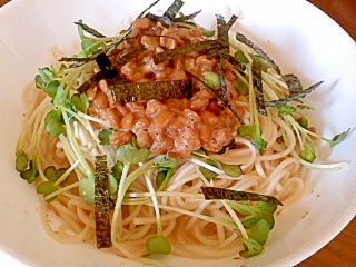 納豆とかいわれのゴマだれひやむぎ レシピ 作り方 By イ シュリー 楽天レシピ