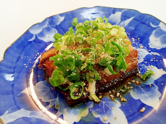 ごま・葱のせて　塩サバ