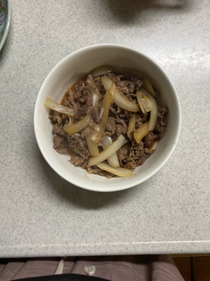 白だしで作る時短牛丼