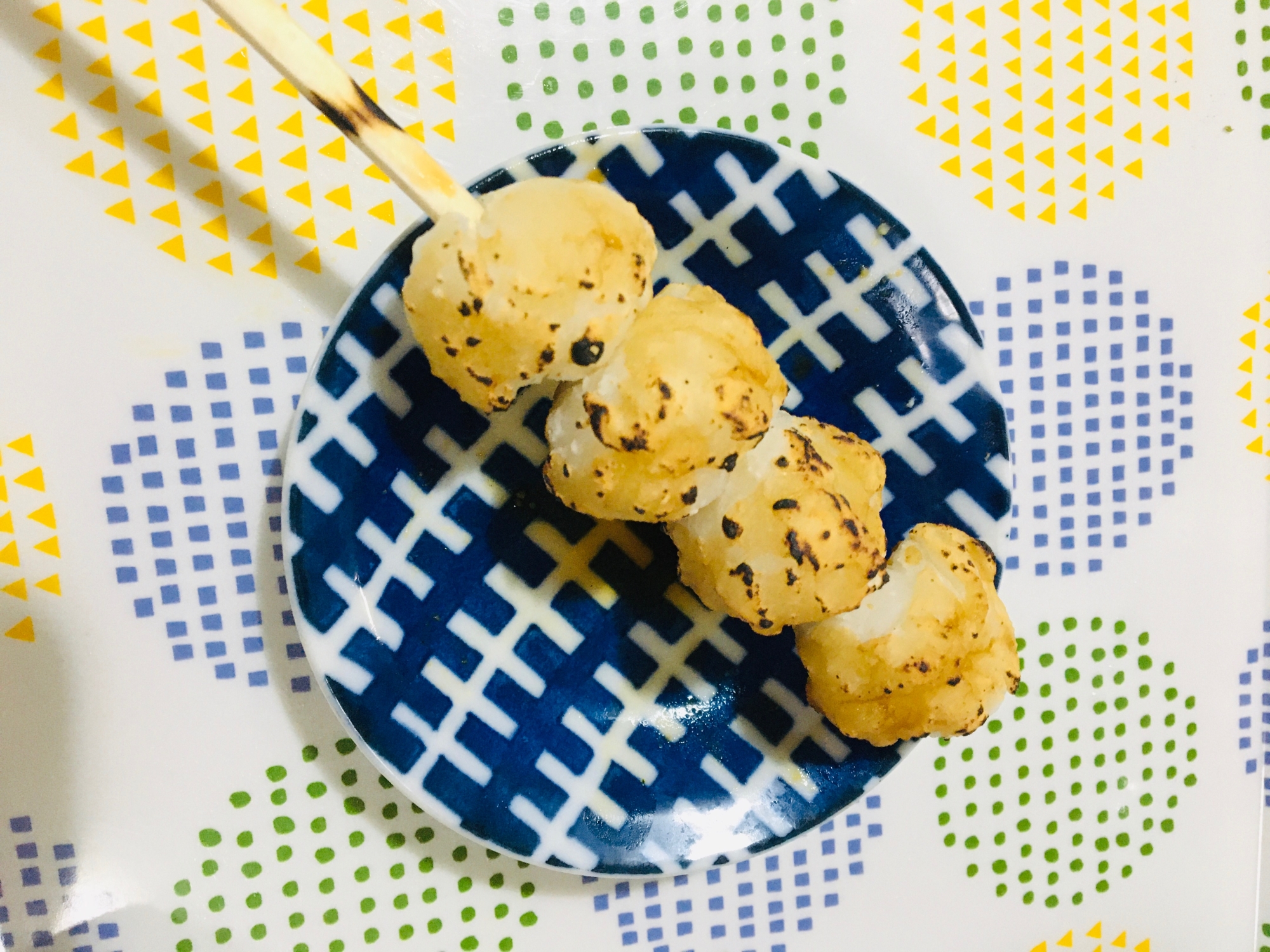 米粉と片栗粉の即席焼き団子