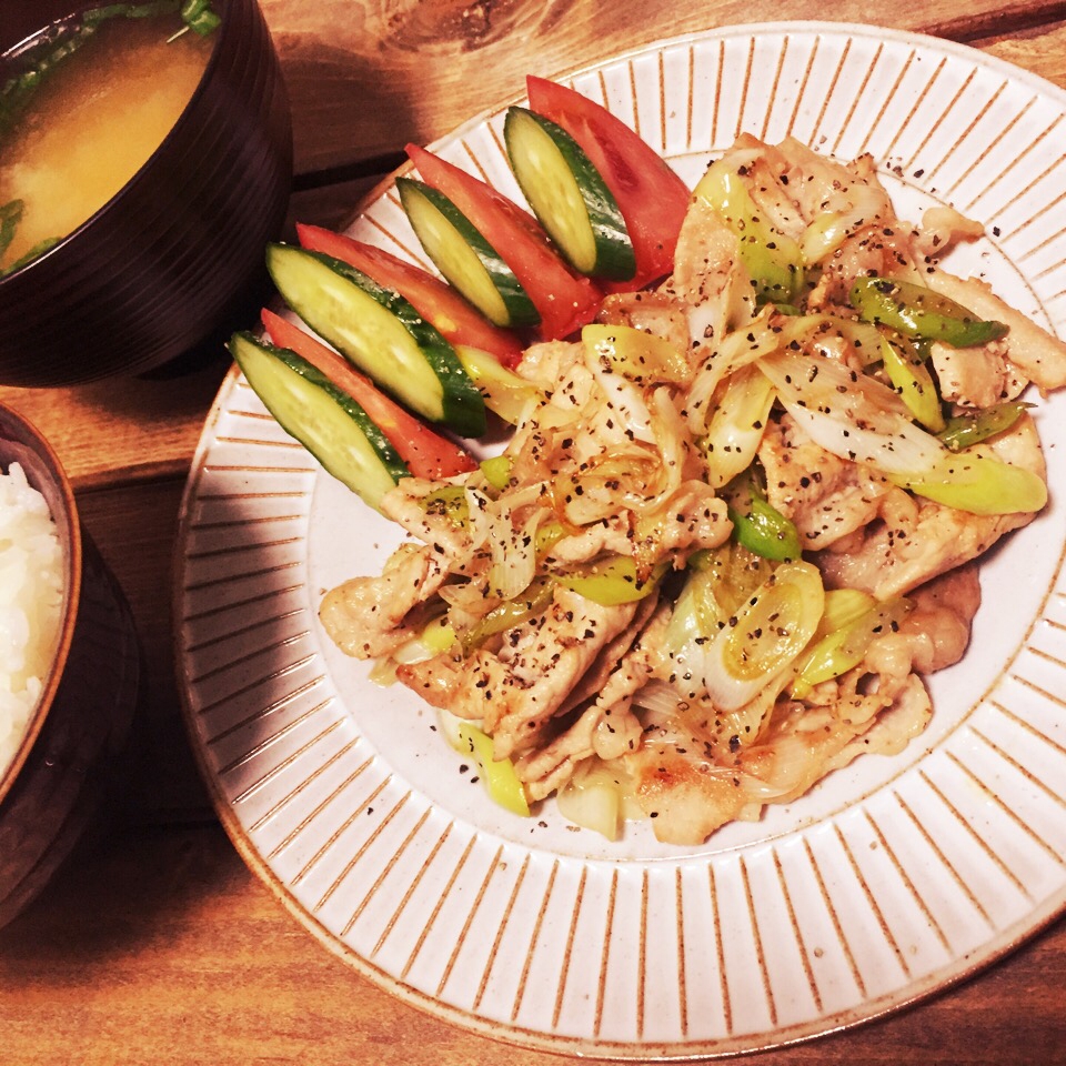 平日の時短飯に☆豚ロース薄切り肉の柚子胡椒炒め☆