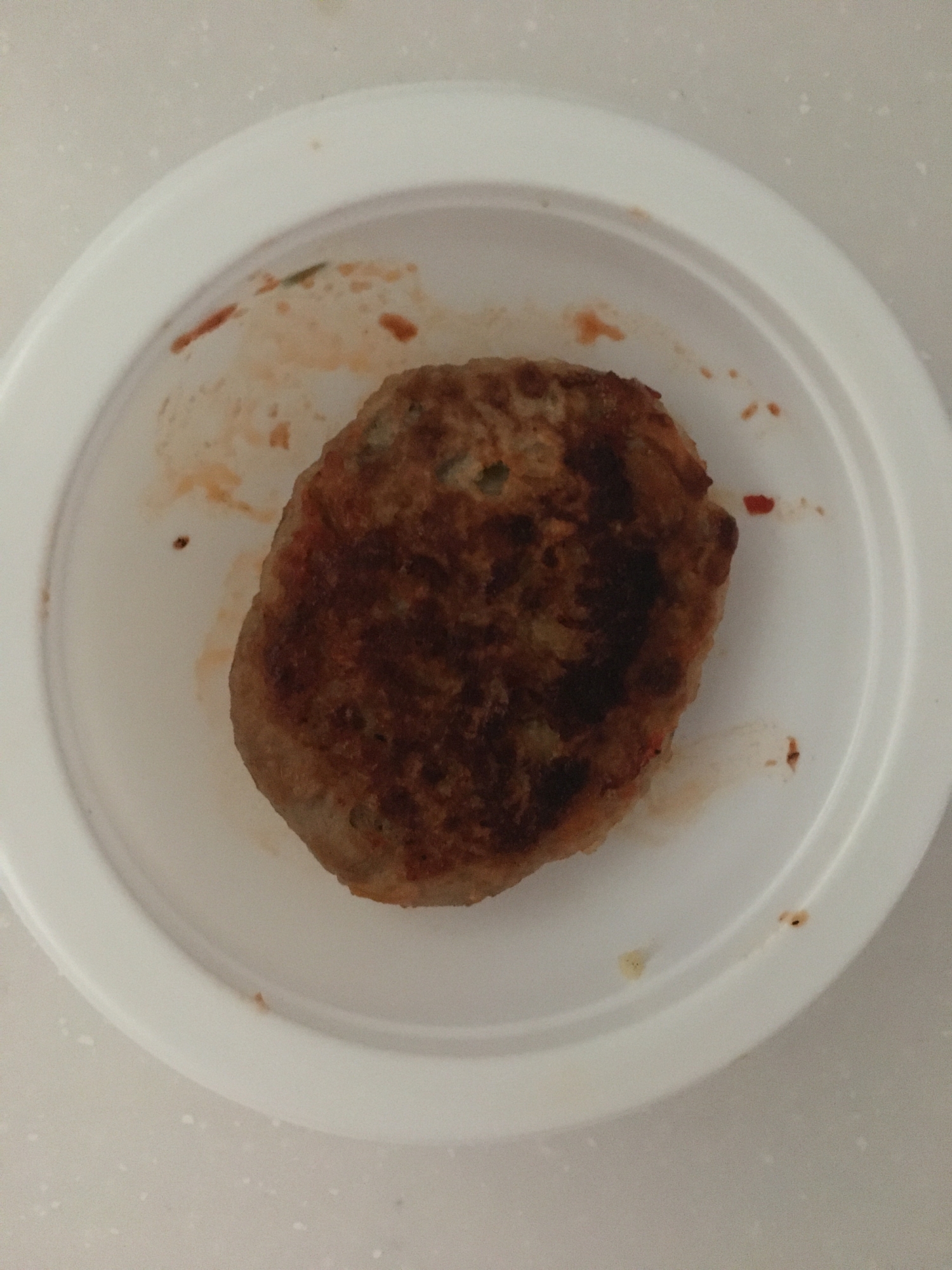 冷凍ハンバーグのケチャップ焼き