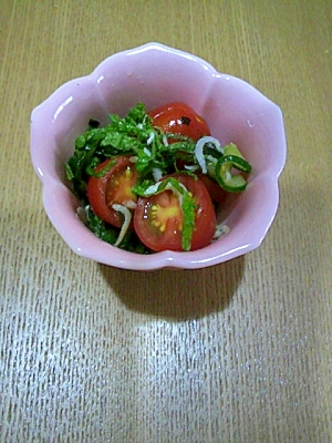 さっぱり!トマトと青じその酢の物