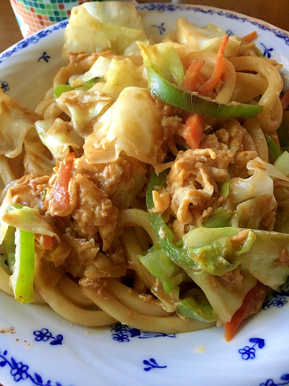 残りもので焼きうどん