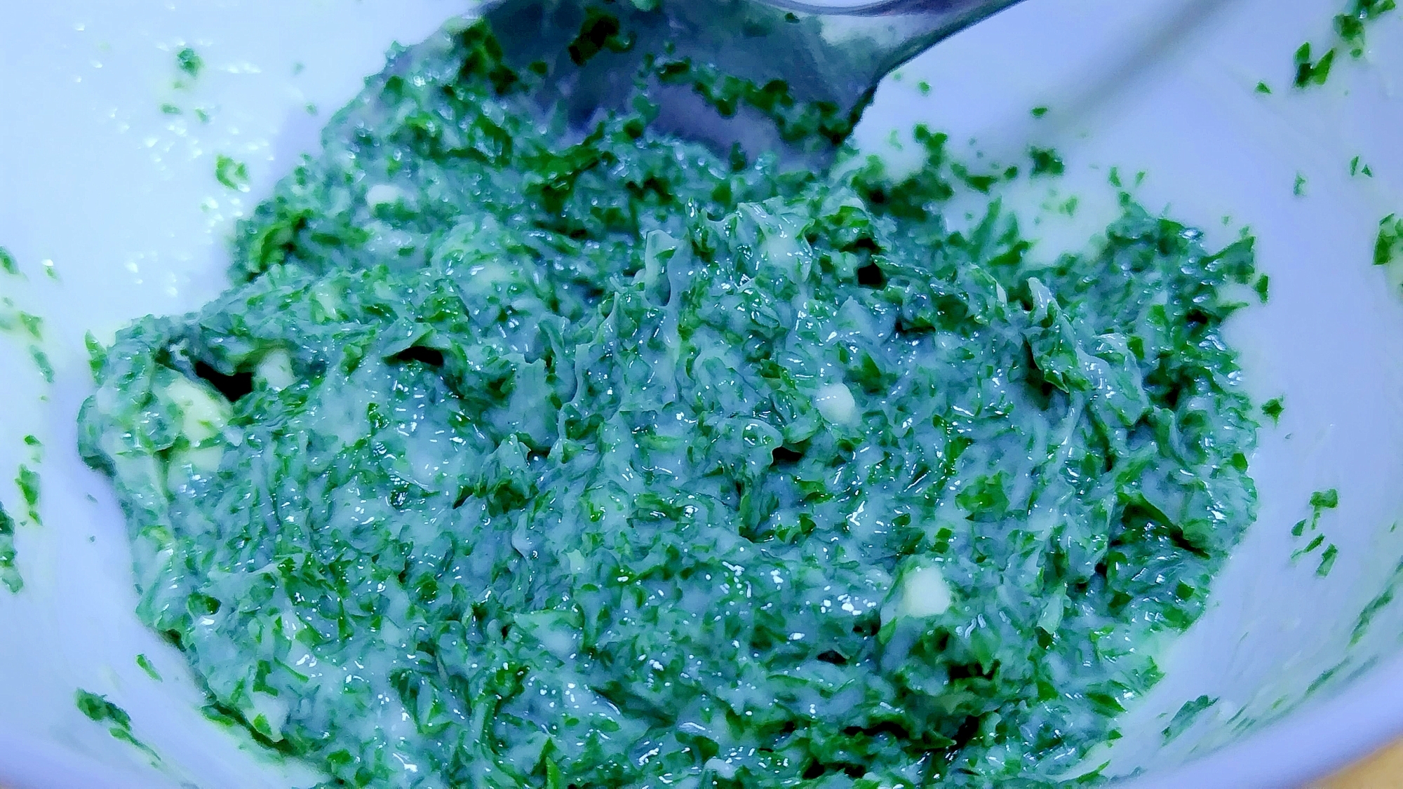 トッピングレシピ パセリバター!(まとめ作り)