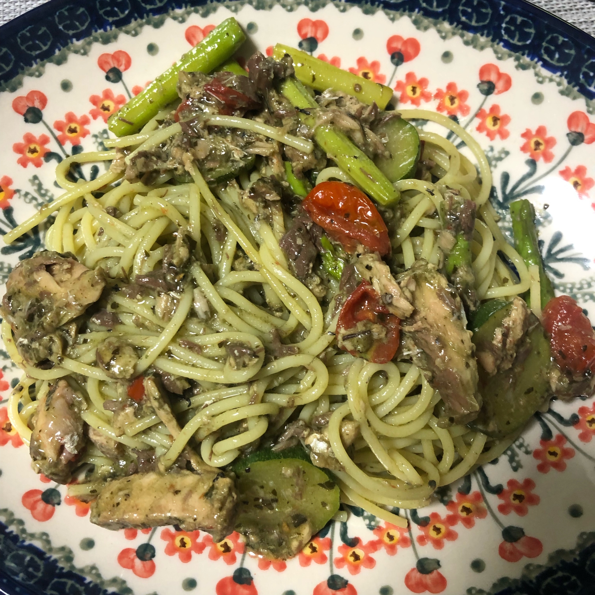 鯖の缶詰を使った*サバジェノベーゼ