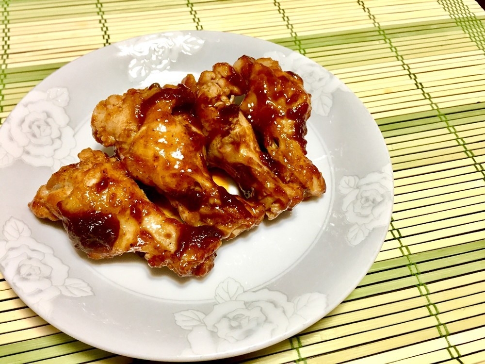 手羽元で洋風照り焼きチキン