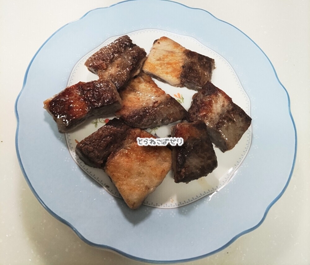 ぶりあらの揚げ焼き