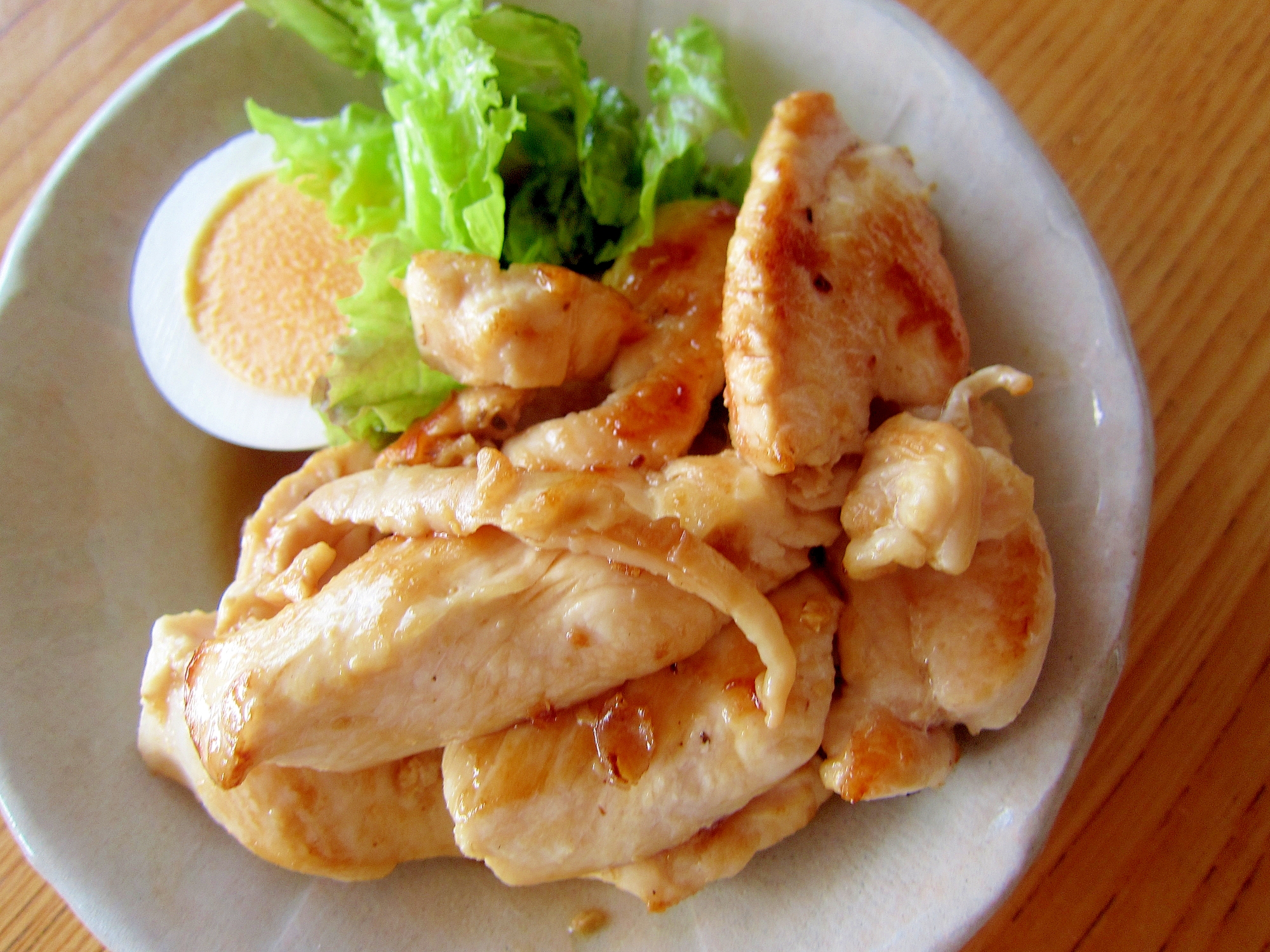照り焼きチキンと茹で卵レタスサラダ レシピ 作り方 By Skip Right 楽天レシピ
