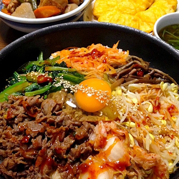 石焼ビビンバ風です フライパンで美味しいおこげを レシピ 作り方 By ゆんゆんゅん 楽天レシピ 石焼ビビンバ風です フライパンで美味しいおこげを レシピ 作り方 By ゆんゆんゅん 楽天レシピ