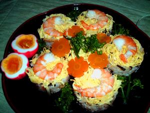 20. 贅沢に丸ごと。干しどんこ椎茸のお寿司