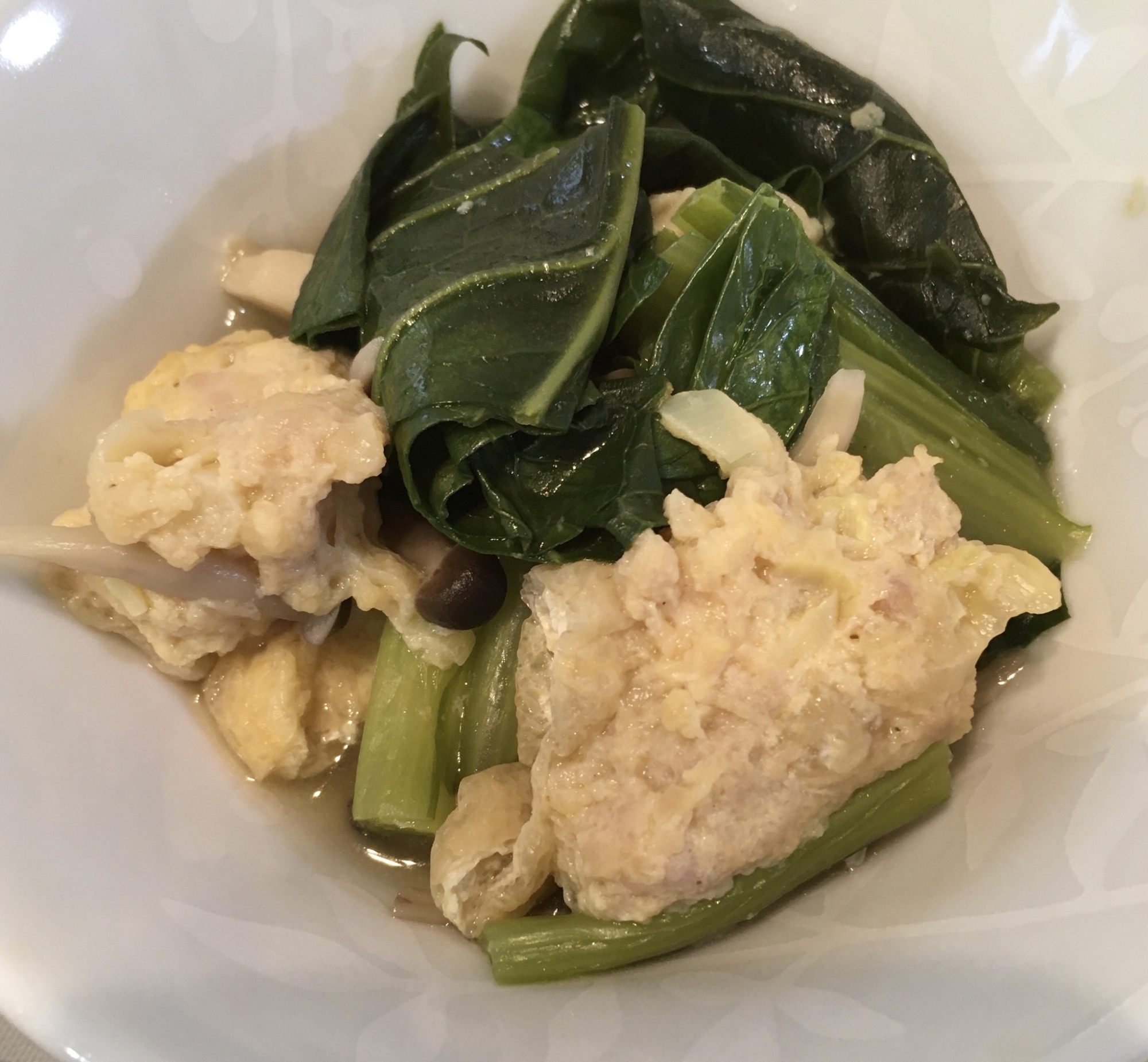 小松菜の鶏団子スープ