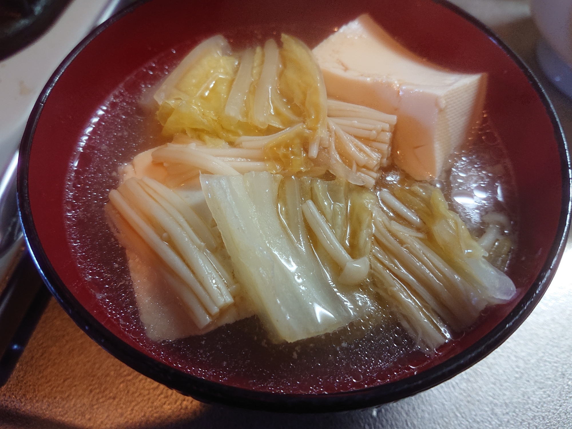 めんつゆ豆腐スープ