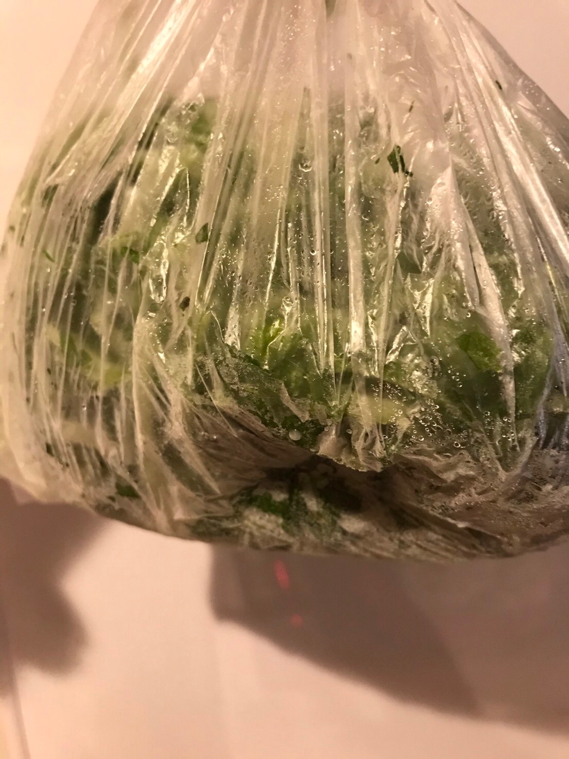 水菜の冷凍法