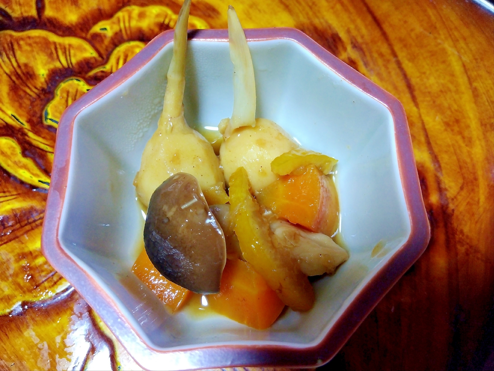 柚子香る✿⁠くわい人参しめじ煮