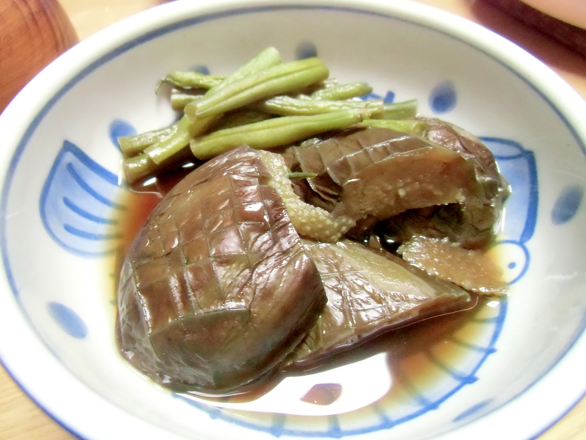 茄子といんげんの煮物