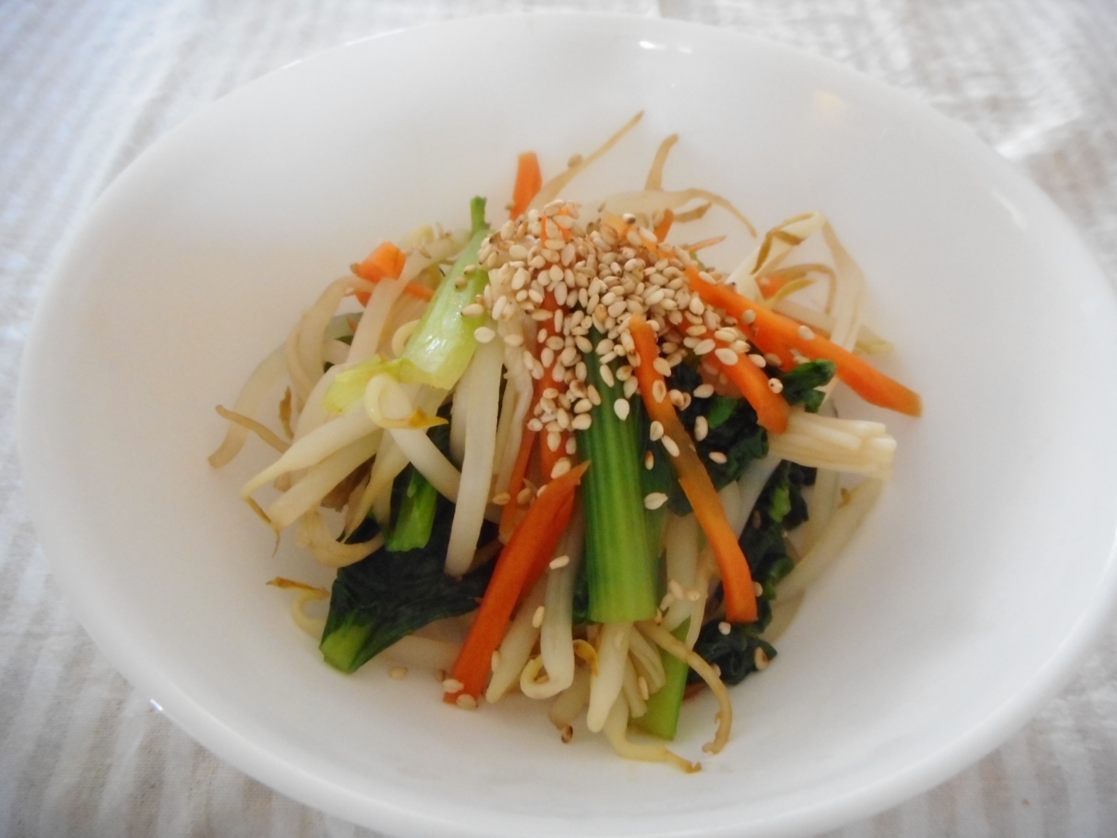 小松菜 えのき もやしの中華サラダ レシピ 作り方 By Mococo05 楽天レシピ