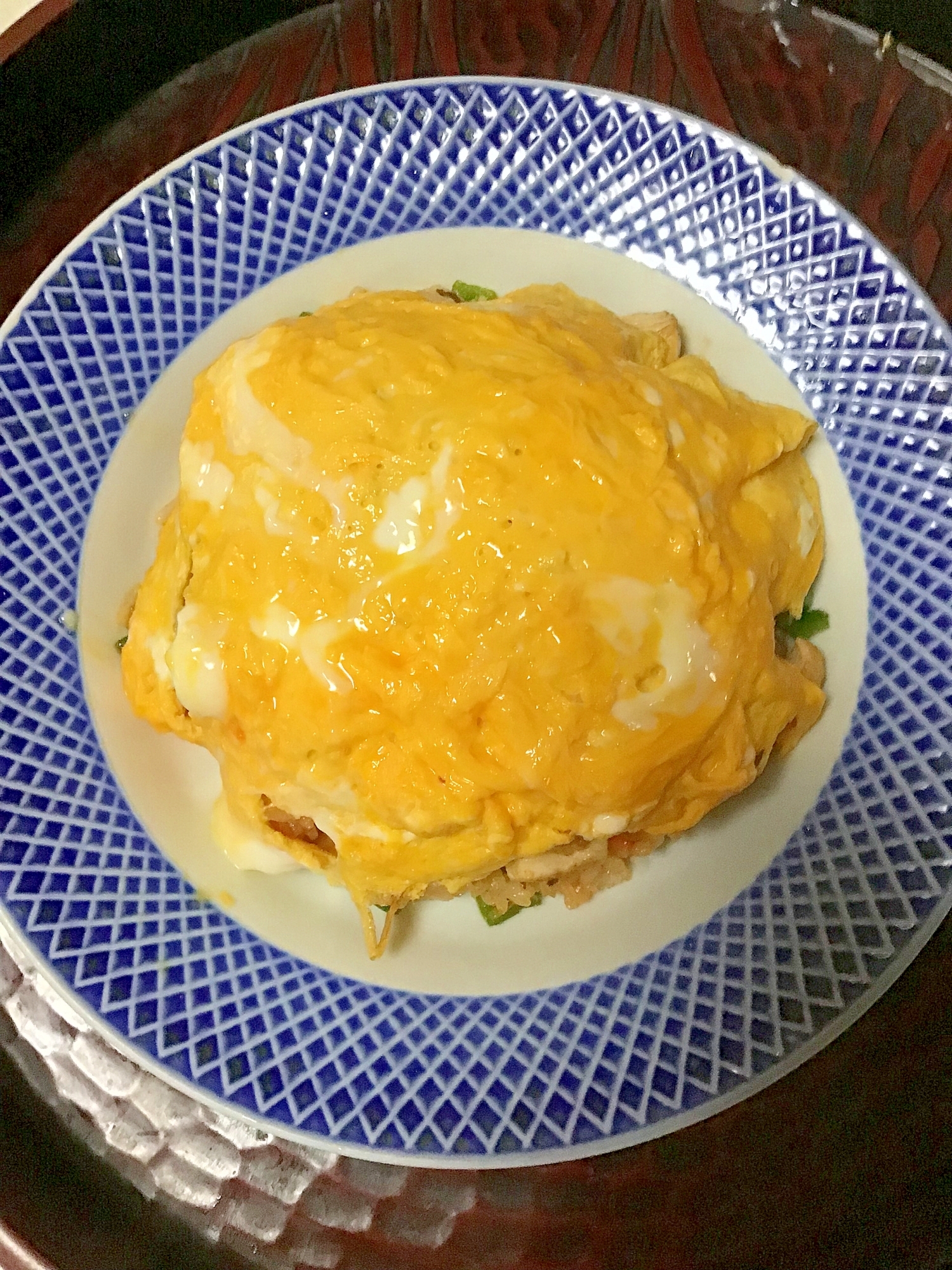 ズッキーニ入りチキンライスdeオムライス。