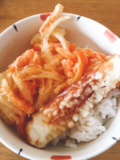 このレシピのたれを使って、家にある材料で天丼を作りました(*^o^*)/
これからは、天丼のたれはもう買いません！