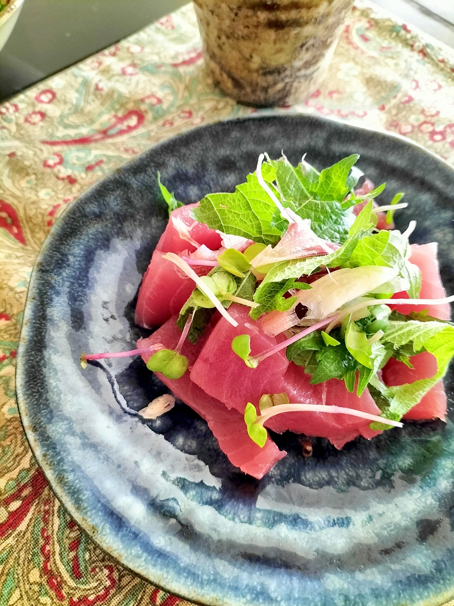 マグロのしそみょうが和え♪