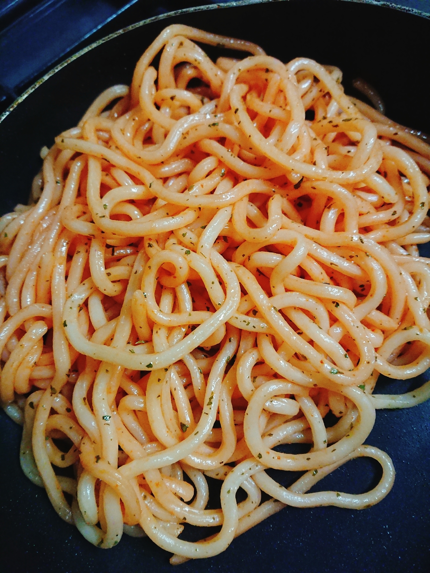 ゆでスパゲティをアレンジ