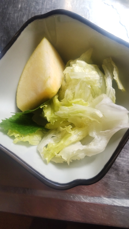 りんご♪緑の野菜サラダ