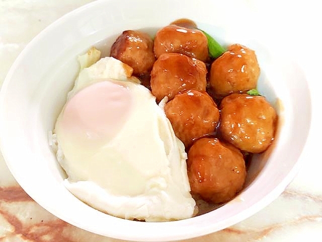 市販の肉団子アレンジ!肉団子の甘酢あんかけ丼♪