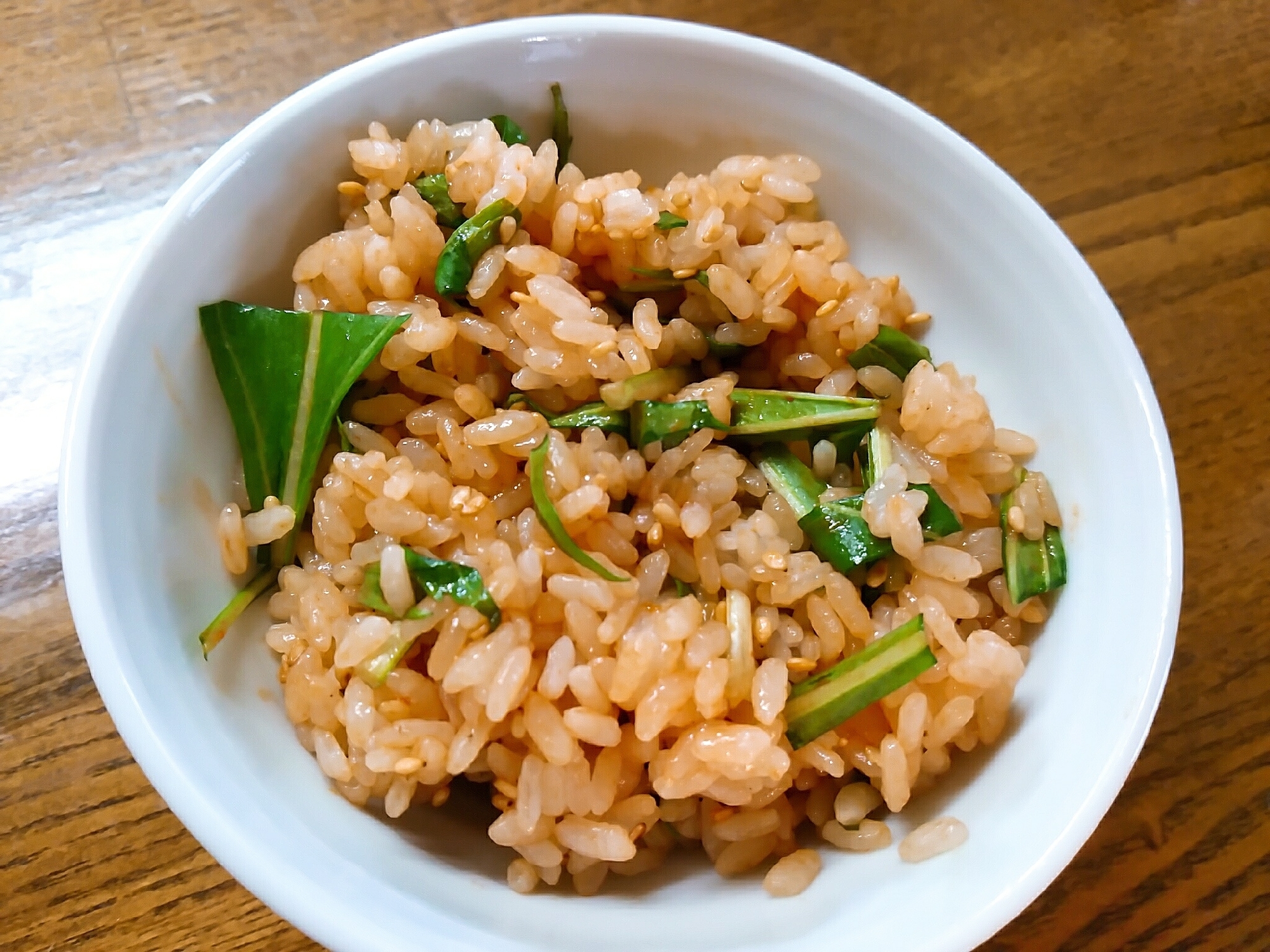 水菜バーベキュー味ご飯