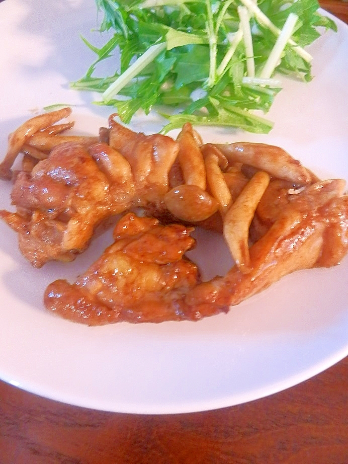 バルサミコ酢だけで味付け 鶏もも肉としめじのソテー レシピ 作り方 By あこ 楽天レシピ