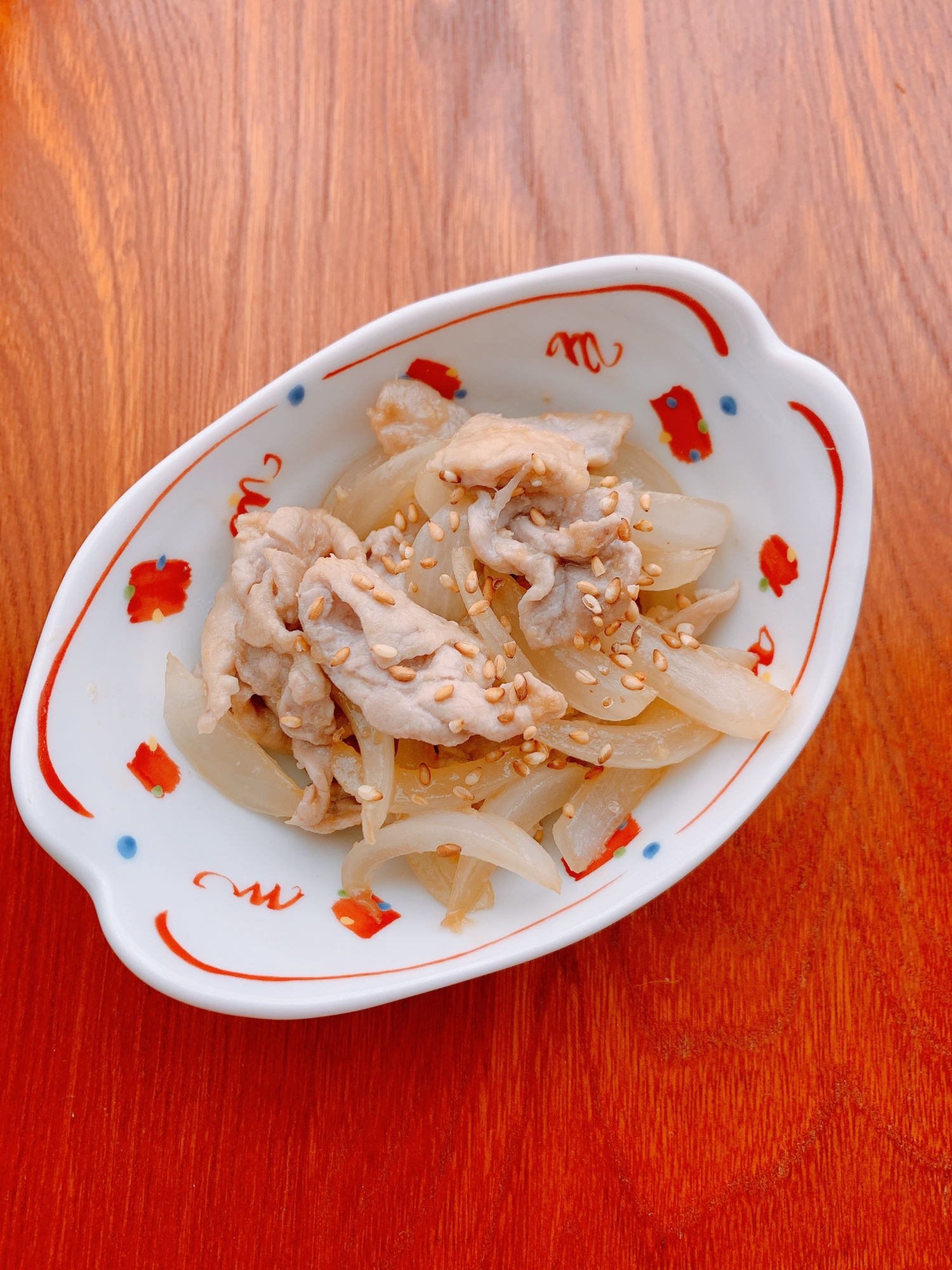 豚肉と玉ねぎの生姜ポン酢炒め