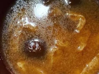 ➿なめこと油揚げの味噌汁➿
