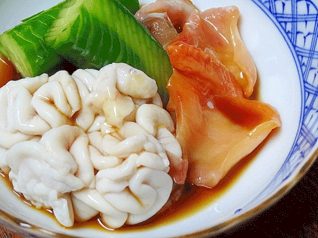 小料理屋風の一品 タチポン赤貝添え