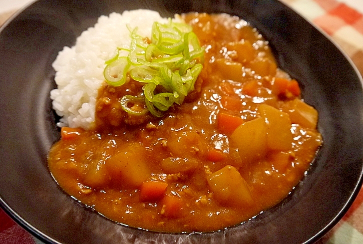 レンジ使用で簡単♪味染み大根の和風カレー