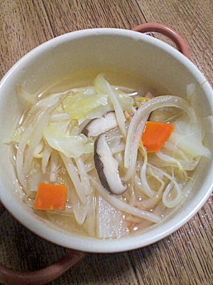 野菜たっぷり♪しいたけの中華スープ