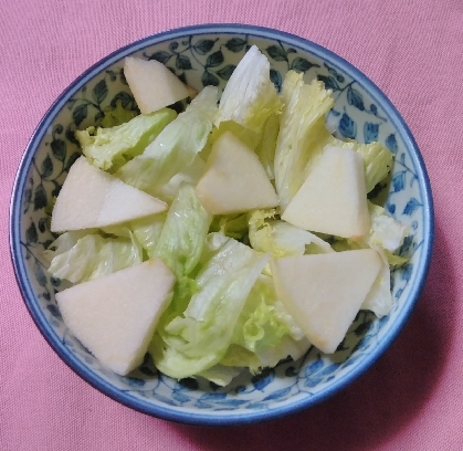 好きな葉野菜とりんご♪フレンチサラダ✧˖°