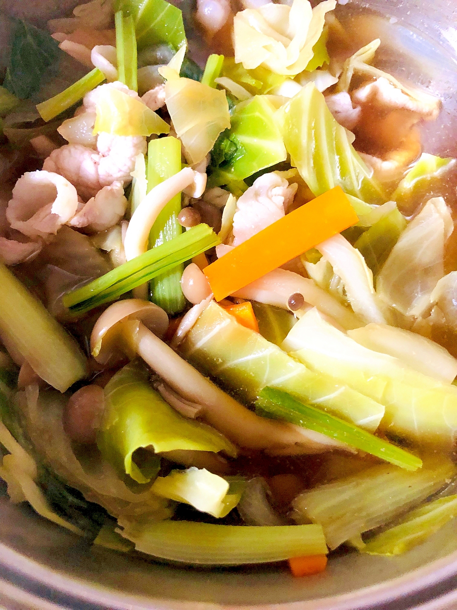 野菜と豚肉の鍋風