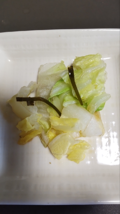 白菜と切り昆布のおひたし